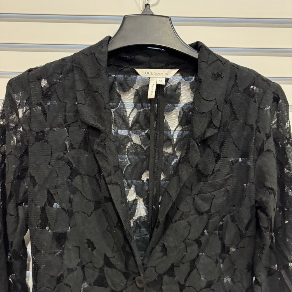 BCBGeneration Black Sheer Blazer